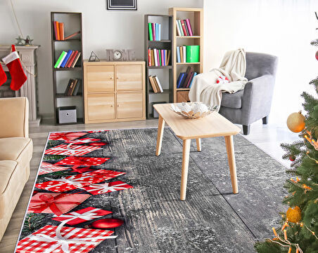 Dekoreko İnci Christmas Halı Saçaksız Chr-1