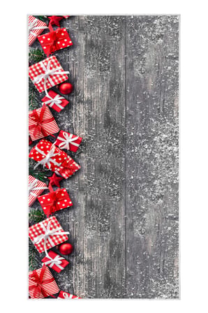 Dekoreko Inci Christmas Halı Saçaksız Chr-1