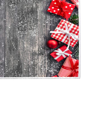 Dekoreko Inci Christmas Halı Saçaksız Chr-1