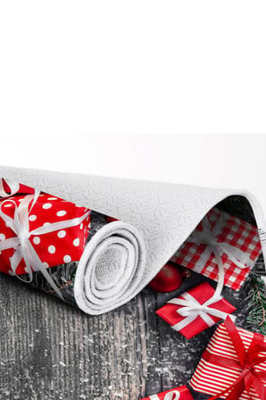 Dekoreko Inci Christmas Halı Saçaksız Chr-1