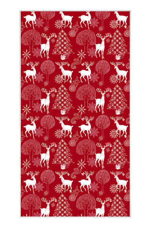 Dekoreko Inci Christmas Halı Saçaksız Chr-3