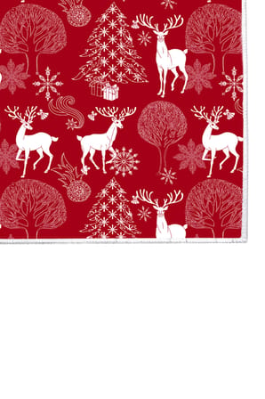 Dekoreko Inci Christmas Halı Saçaksız Chr-3