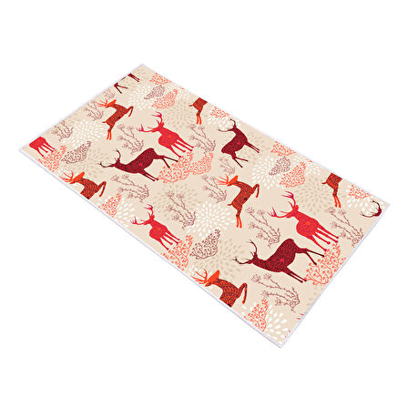 Dekoreko İnci Christmas Yolluk Halı Saçaksız Chr-4