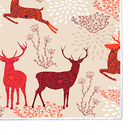 Dekoreko İnci Christmas Yolluk Halı Saçaksız Chr-4