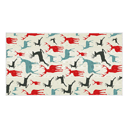 Dekoreko İnci Christmas Halı Saçaksız Chr-7