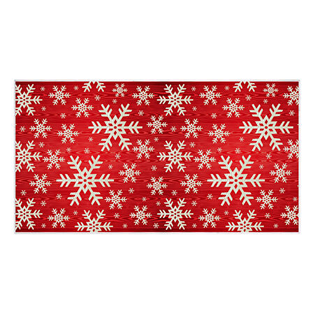Dekoreko İnci Christmas Halı Saçaksız Chr-11