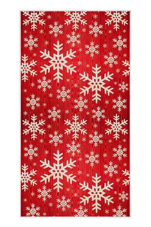 Dekoreko Inci Christmas Halı Saçaksız Chr-11