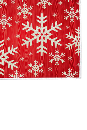 Dekoreko Inci Christmas Halı Saçaksız Chr-11