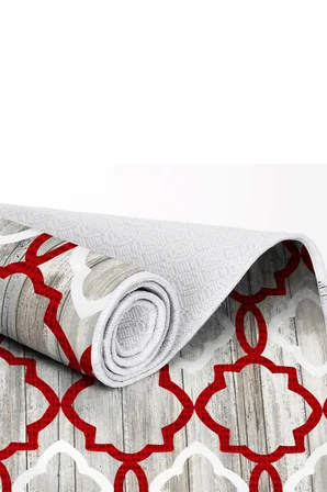 Dekoreko Inci Christmas Halı Saçaksız Chr-12
