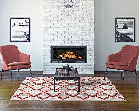 Dekoreko İnci Christmas Yolluk Halı Saçaksız Chr-12