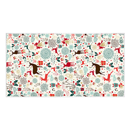 Dekoreko İnci Christmas Halı Saçaksız Chr-13