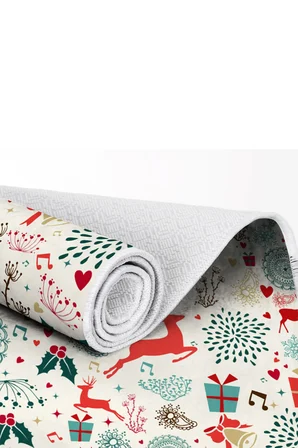 Dekoreko Inci Christmas Halı Saçaksız Chr-13