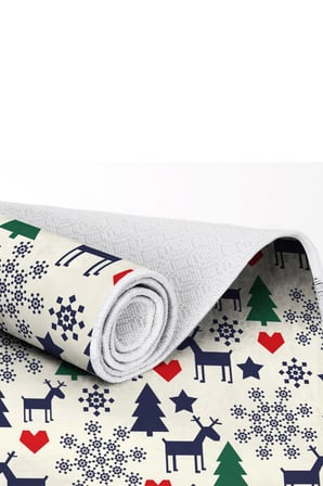 Dekoreko Inci Christmas Halı Saçaksız Chr-10