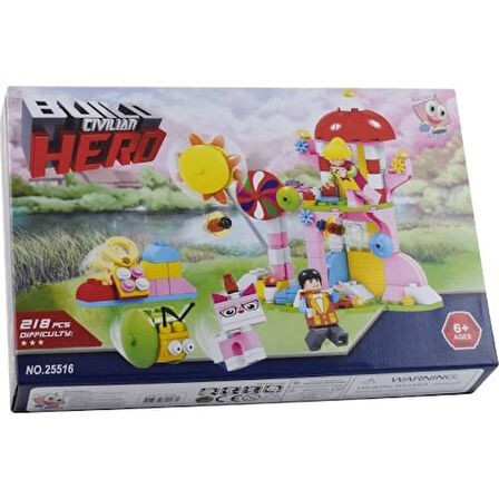 Ausini-Asya Brick 25516 Build Civilian Hero  Lego SET-218 parça