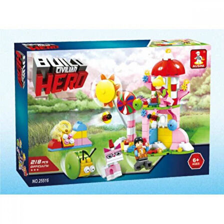 Ausini-Asya Brick 25516 Build Civilian Hero  Lego SET-218 parça