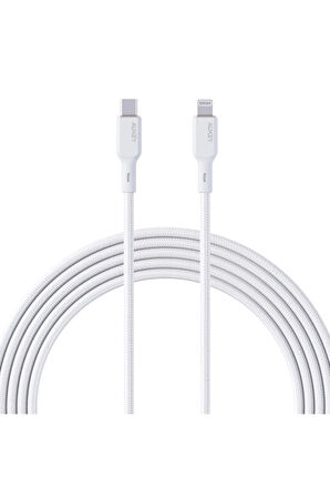 Cb-ncl1 -wh Naylon Örgülü 3a 480mbps Type-c Lightning Kablosu 1.8m
