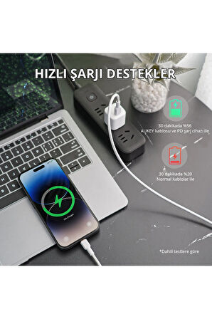 Cb-ncl1 -wh Naylon Örgülü 3a 480mbps Type-c Lightning Kablosu 1.8m
