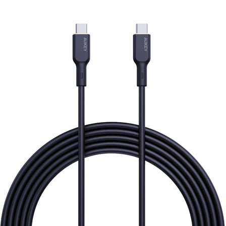 Aukey CB-SCC241-BK 240W Silikon Type-C Type-C Kablo 1M