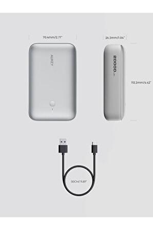 PB-Y57-WH 22.5W 20000 mAh PD QC3.0 Type-C USB-A Powerbank