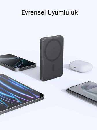 Aukey PB-MS03-GY MagSafe MagFusion İnce 5000mAh 20W Power Bank