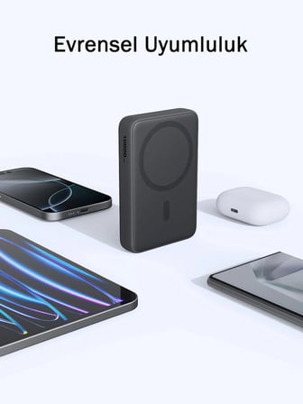 Aukey PB-MS04-GY MagSafe MagFusion İnce 10000mAh 20W Power Bank