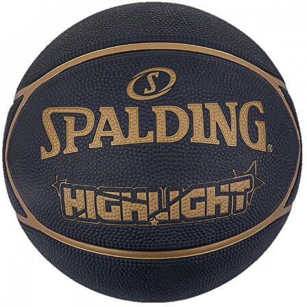 Spalding Basket Topu 2021 Highlight Black Gold Size :7 RUB (84355Z) 