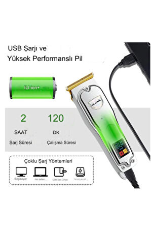 profesyonel saç sakal kesme makinesi saç düzeltici şarjlı  USB şarj edilebilir