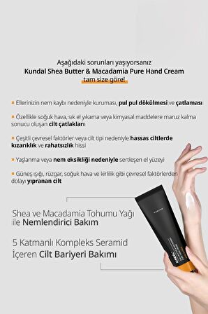 Besleyici El Kremi Kundal Shea Butter & Macadamia Pure Hand Cream Aroma Edition 50ml(Basil & Citrus)