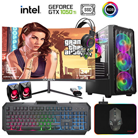 Xaser Xsr937 i5 3470 16GB Ram 1TB SSD 4GB 1050Ti 24" Curved Masaüstü Oyuncu Bilgisayarı