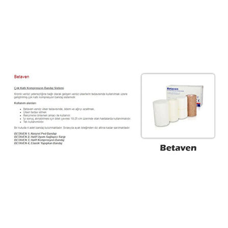 Betaven Dörtlü Çok Katlı Kompresyon Bandaj Sistemi - 2 Paket