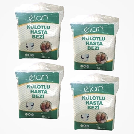 Elan Emici Külot v Extra Large (XL) Hasta Bezi | 4 x 30'lu Paket (120 Adet)