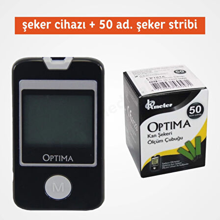 Optima Şeker Ölçüm Cihazı + Şeker Stribi 50'li