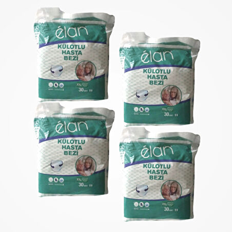 Elan Emici Külot Ultra Extra Large (XXL) Hasta Bezi | 4 x 30'lu Paket (120 Adet)