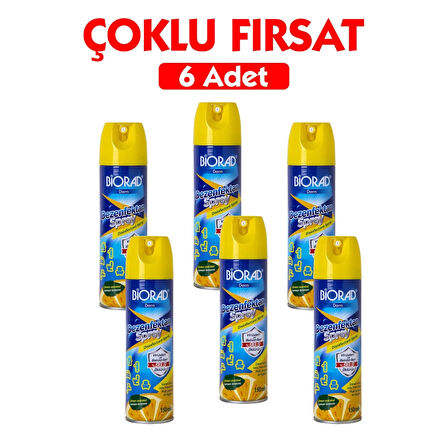 Biorad Parfümlü Dezenfektan Sprey Limon Kokulu 150ml - 6 Adet