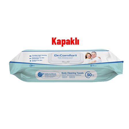 Dr Comfort Vucüt Temizleme Havlusu 50'li Paket - Kapaklı