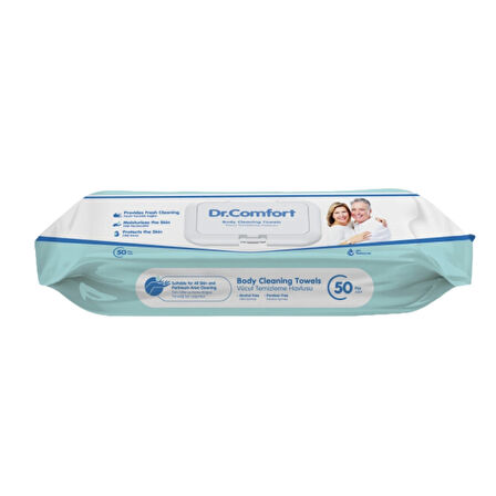 Dr Comfort Vucüt Temizleme Havlusu 50'li Paket - Kapaklı