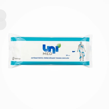 Unimed Antibakteriyel Vucüt & Perine Temizleme (Yıkama) Havlusu 50'li Paket