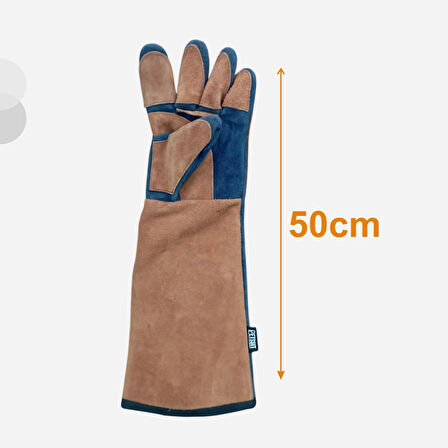 Bustark Koruma Eldiveni (Kedi Tutma Eldiveni) Dirseğe Kadar Çift - 50cm