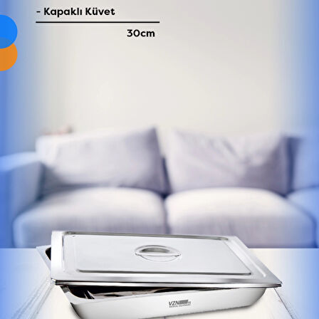 Vzn Metal Kapaklı Küvet 30cm