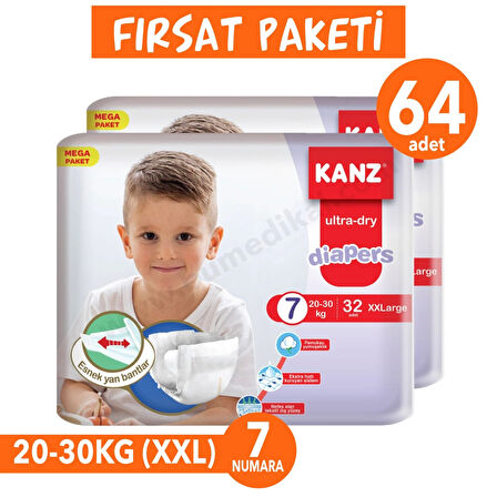 Kanz 7 Numara Bebek Bezi Belbantlı 64'lü - 2 Paket