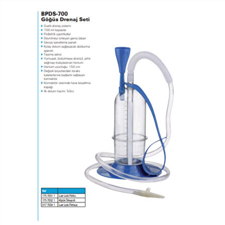 Bıçakcılar Göğüs Drenaj Seti (Pediatrik) BPDS-700