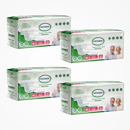 Medibox Yetişkin Bel Bantlı Hasta Bezi (M) Medium | 120 Adet