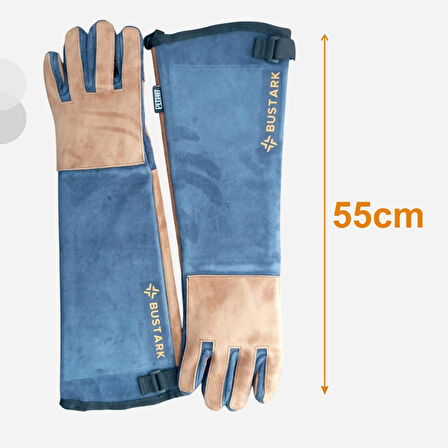 Bustark Koruma Eldiveni (Kedi Tutma Eldiveni) Dirseğe Kadar Çift - 55cm