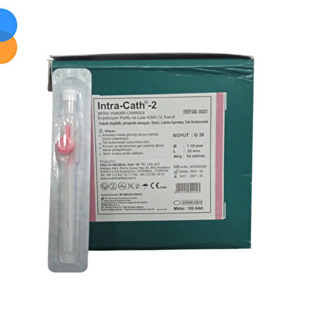 Romsons Branül (Anjiokat) Pembe 20G 100'lü Kutu