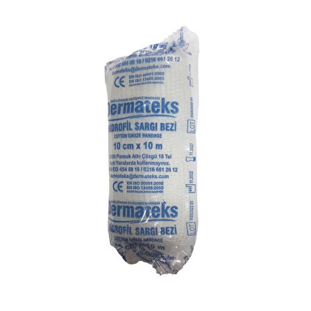 Dermateks Hidrofil Sargı Bezi 10 cm x 10m - 60 Adet - 1 Paket