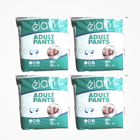 Elan Yetişkin Hasta Bezi Külotlu (S) Small - 30'lu Paket x 4 (120 Adet)