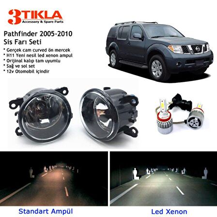 Nissan Pathfinder 2005-2010 Beyaz Led Xenon Sis Farı Seti