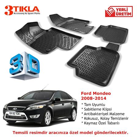 Mondeo 2007-2014 Premium 3D Havuzlu Paspas Seti
