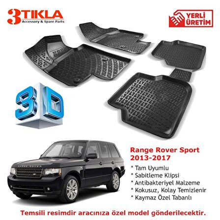 Range Rover Sport 2013-2017 Premium 3D Havuzlu Paspas Seti