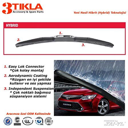 Toyota Corolla HB Hibrit Silecek Takımı (2002-2006) 550 mm/475 mm